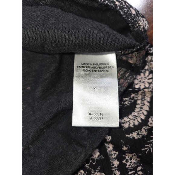 Lucky Brand Tank Top Women's XL Floral Paisley Mixed Print Tassel Boho - Picture 4 of 4